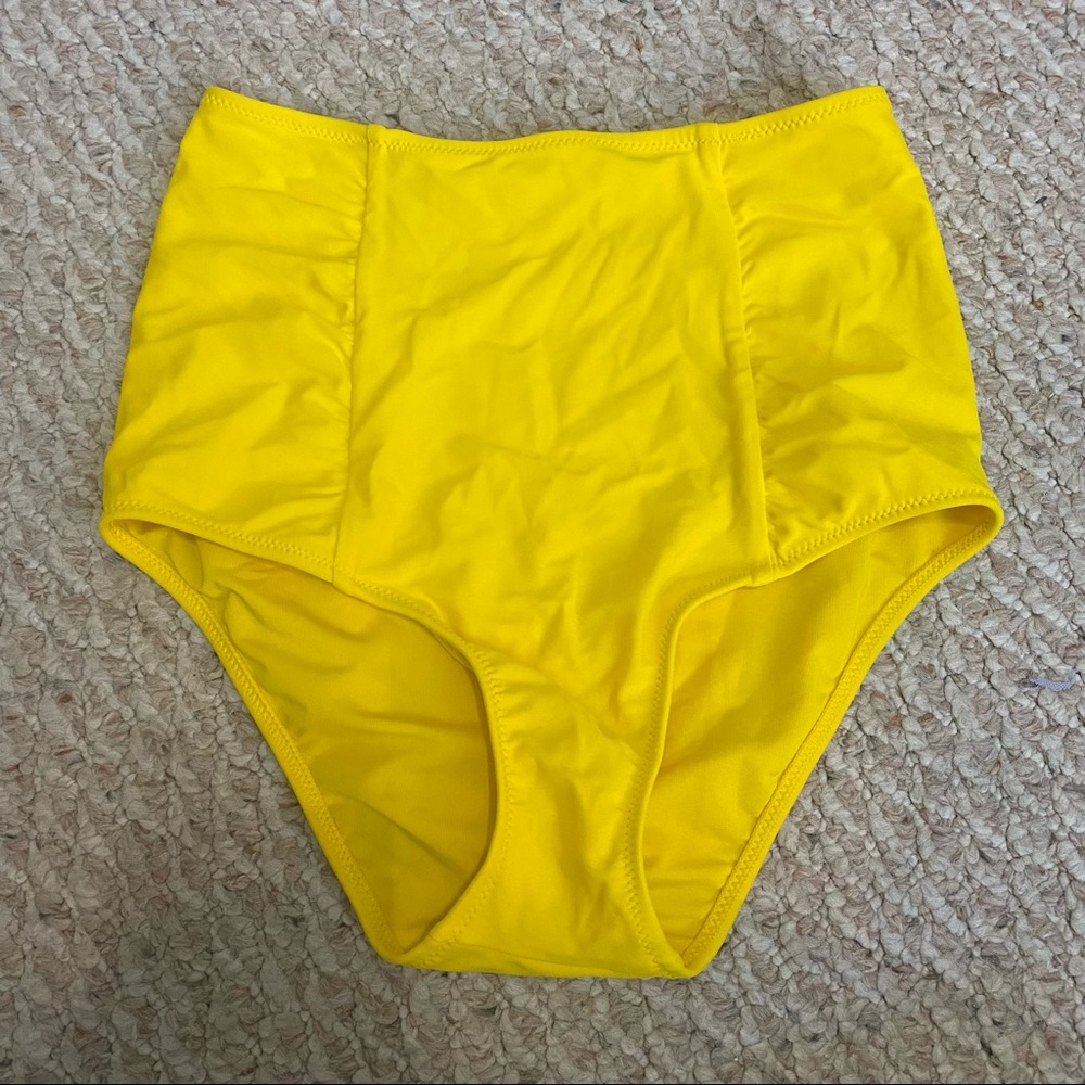 Aerie Brand Bright Yellow High Waisted Bikini Bottoms